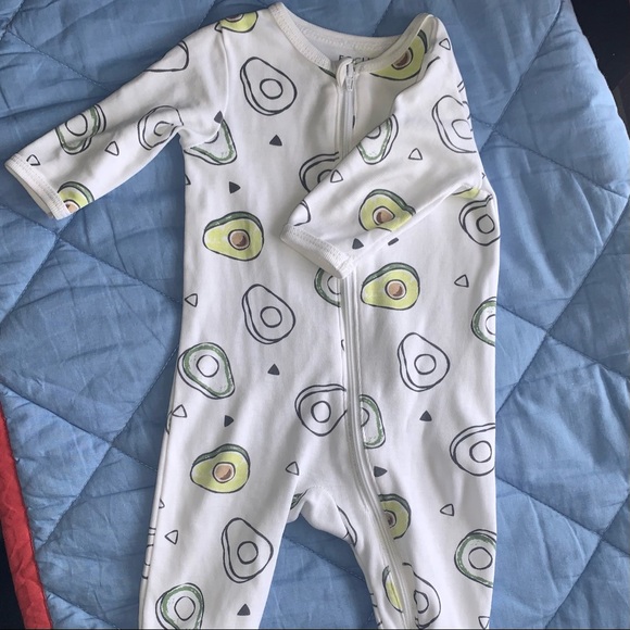FOCUS AVOCADO FOOTIE ONESIE - Picture 3 of 6